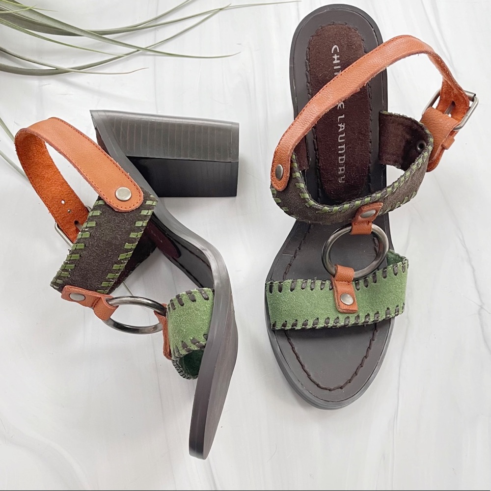 NEW Chinse Laundry Strappy Leather Suede Sandal